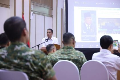 Menteri Pertanian RI, Andi Amran Sulaiman dalam Rapat Koordinasi Pelaksana Swakelola Cetak Sawah di Kantor Pusat Kementerian Pertanian, Rabu (25/2/2026).