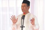 Andi Amran Sulaiman pada Halal Bihalal KKMB di Makassar, Sabtu, 28 Maret 2026. Foto: Muliadi Saleh.