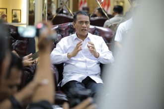 Menteri Pertanian (Mentan) Andi Amran Sulaiman saat konferensi pers di Kantor Kementan. dok/humas kementan