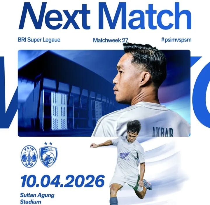 adwal PSIM Yogyakarta vs PSM Makassar pekan ke-27 BRI Super League 2025/26. dok/psm_makassar