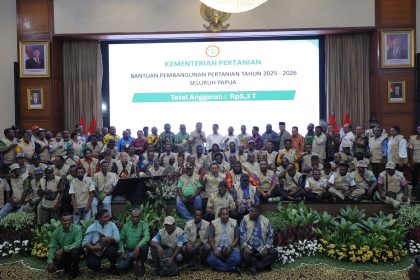 Dukungan tersebut mengemuka dalam Konsolidasi Pembangunan Pertanian Wilayah Papua 2026 yang dipimpin Menteri Pertanian (Mentan) Andi Amran Sulaiman dan dihadiri sekitar 200 peserta di Auditorium Gedung F Kementerian Pertanian, Jakarta, Kamis (11/6/2026).