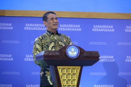 Mentan Amran saat berbicara dihadapan 2.600 peserta mengikuti Sarasehan Kebangsaan Sabtu (27/6/2026).