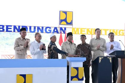 Presiden Prabowo Resmikan Lima Bendungan, Mentan Amran Yakin Produksi Beras Naik 1 Juta Ton