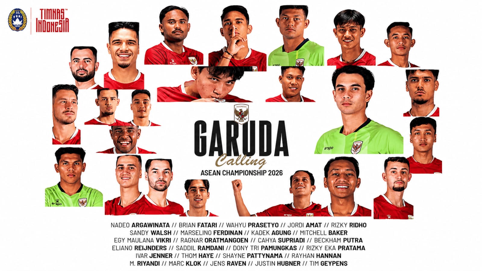 Timnas Indonesia mengusung kombinasi pemain berpengalaman, talenta muda, dan diaspora di ASEAN Hyundai Cup 2026. Target utama: akhiri dahaga gelar juara.