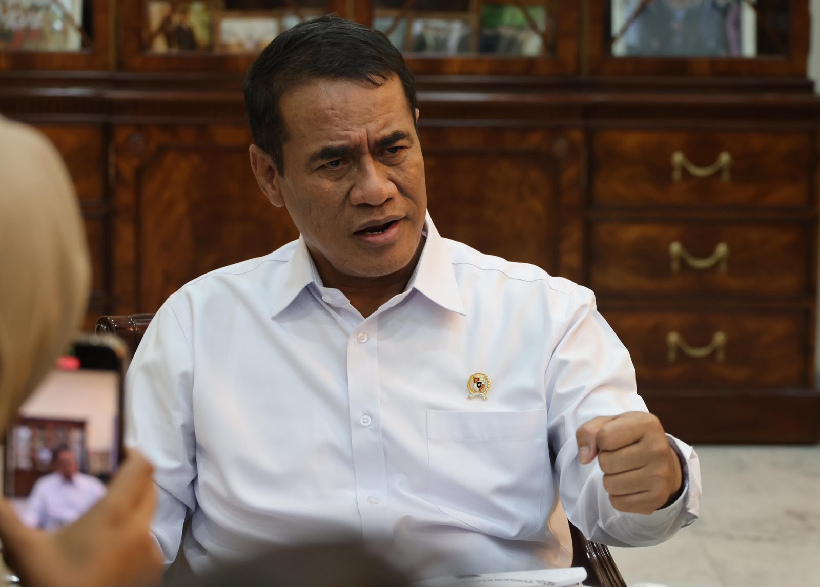 Menteri Pertanian Andi Amran Sulaiman aat ditemui di Jakarta, Jumat (31/7/2026).